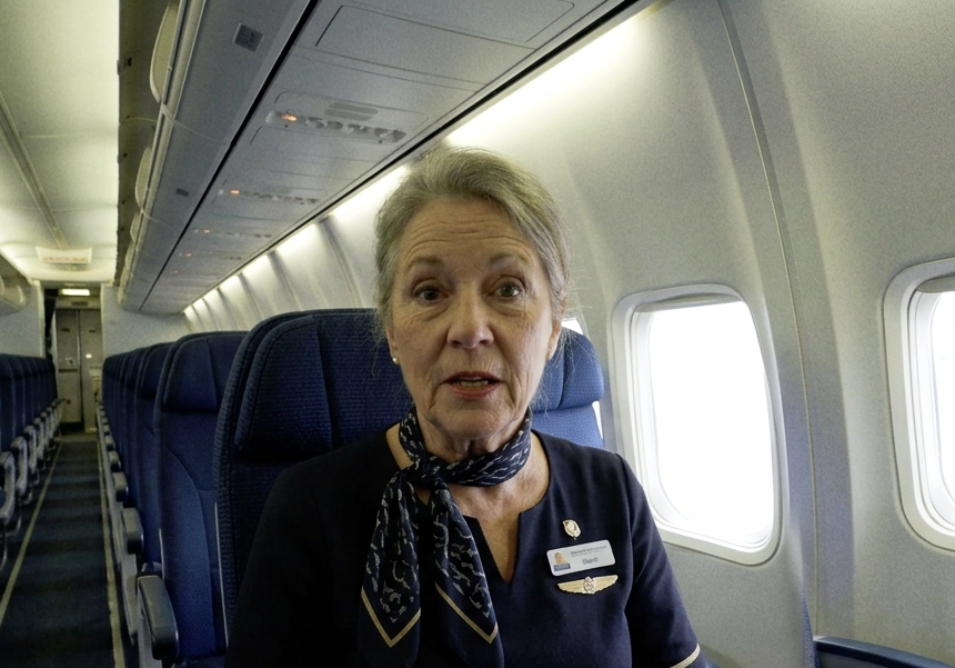 Sharon, retired flight attendant and author of The Ultimate Senior Air Travel Bible